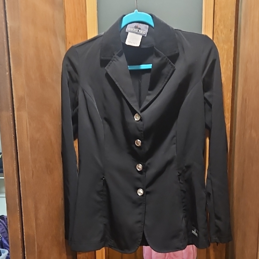 Elegant Black Blazer with Silver Accents